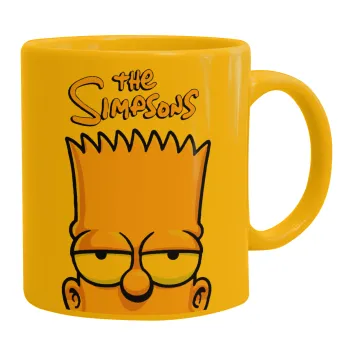 The Simpsons Bart, Ceramic coffee mug yellow, 330ml