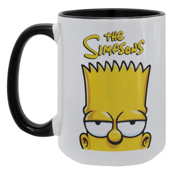 The Simpsons Bart, Κούπα Mega 15oz, κεραμική Μαύρη, 450ml