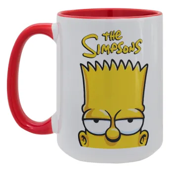 The Simpsons Bart, Κούπα Mega 15oz, κεραμική Κόκκινη, 450ml