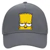 Ultimate Adult Hat Grey, (100% COTTON DRILL, ADULT, UNISEX, ONE SIZE)