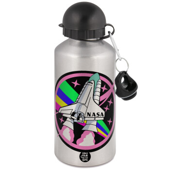 NASA pink, Metallic water jug, Silver, aluminum 500ml