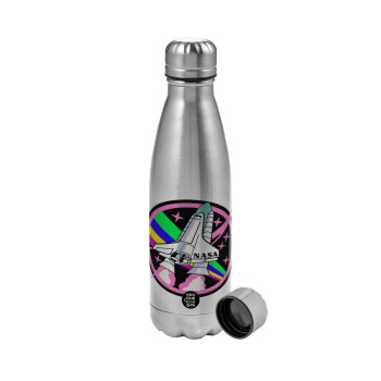 NASA pink, Metallic water bottle, stainless steel, 750ml