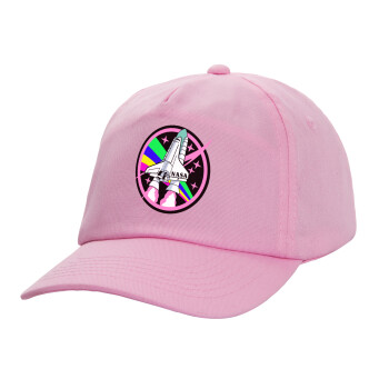 NASA pink, Καπέλο παιδικό casual μπειζμπολ, 100% Βαμβακερό Twill, ΡΟΖ (ΒΑΜΒΑΚΕΡΟ, ΠΑΙΔΙΚΟ, ONE SIZE)