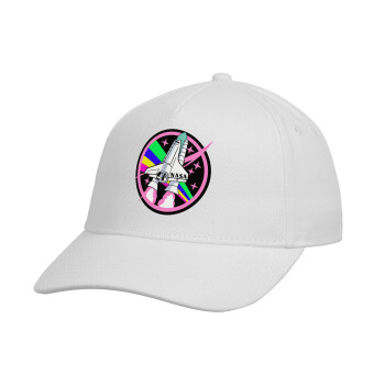 NASA pink, Καπέλο Ενηλίκων Baseball, Drill, Λευκό (100% ΒΑΜΒΑΚΕΡΟ, ΕΝΗΛΙΚΩΝ, UNISEX, ONE SIZE)