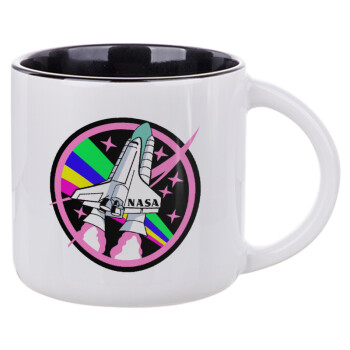 NASA pink, Κούπα κεραμική 400ml Λευκή/Μαύρη