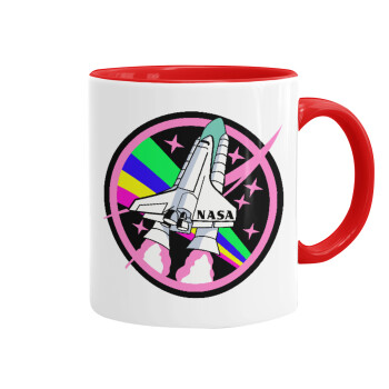 NASA pink, Mug colored red, ceramic, 330ml
