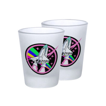 NASA pink, Σφηνοπότηρα γυάλινα 45ml του πάγου (2 τεμάχια)