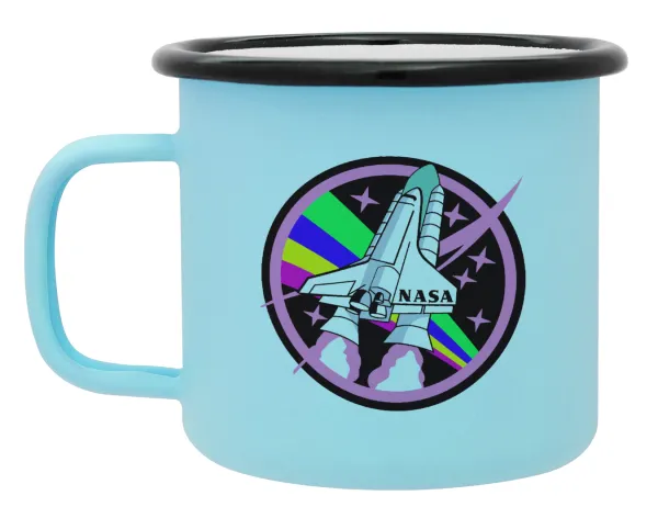 NASA pink — Κούπα Μεταλλική εμαγιέ ΜΑΤ σιέλ 360ml
