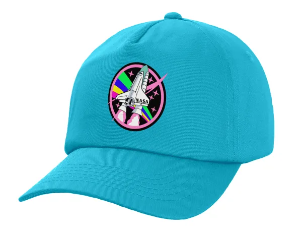 NASA pink — Children's Baseball Cap, 100% Cotton Twill, Blue (COTTON, CHILDREN, UNISEX, ONE SIZE)
