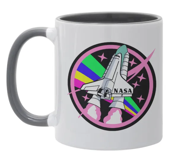 NASA pink — Κούπα χρωματιστή γκρι, κεραμική, 330ml