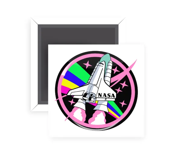 NASA pink — Τετράγωνο (5x5cm)