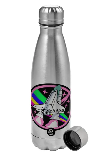 NASA pink — Μεταλλικό παγούρι νερού, ανοξείδωτο ατσάλι, 750ml