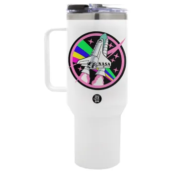 NASA pink, Mega Stainless steel Tumbler with lid, double wall 1,2L