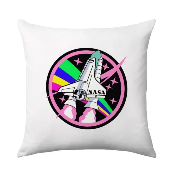 NASA pink, Μαξιλάρι καναπέ 40x40cm περιέχεται το  γέμισμα