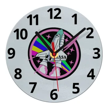 NASA pink, Ρολόι τοίχου γυάλινο (20cm)