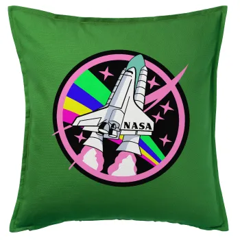 NASA pink, Sofa cushion Green 50x50cm includes filling