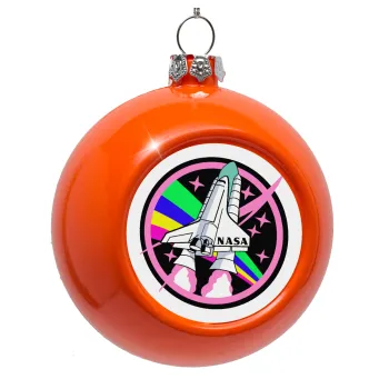 NASA pink, Στολίδι Χριστουγεννιάτικη μπάλα δένδρου Πορτοκαλί 8cm