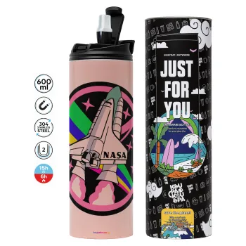 NASA pink, Tumbler stainless steel PINK 600ml