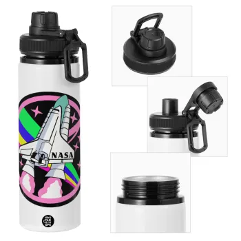 NASA pink, Μεταλλικό παγούρι νερού με καπάκι ασφαλείας, αλουμινίου 850ml