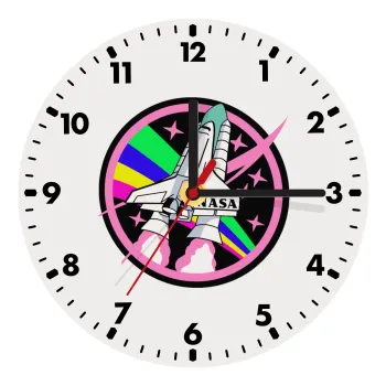 NASA pink, Ρολόι τοίχου ξύλινο (20cm)