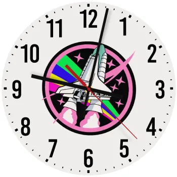 NASA pink, Ρολόι τοίχου ξύλινο (30cm)