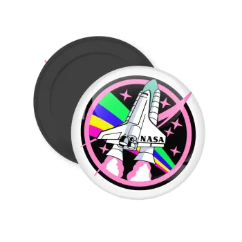 NASA pink, Μαγνητάκι ψυγείου στρογγυλό διάστασης 5cm