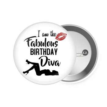 I am the fabulous Birthday Diva, Κονκάρδα παραμάνα 7.5cm