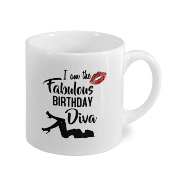 I am the fabulous Birthday Diva, Κουπάκι κεραμικό, για espresso 150ml