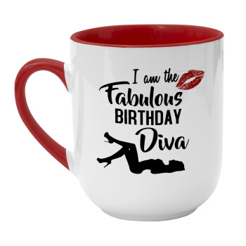 I am the fabulous Birthday Diva, Κούπα κεραμική tapered 260ml