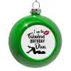 Στολίδι Χριστουγεννιάτικη μπάλα δένδρου Πράσινο 8cm