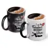 Color changing magic Mug, ceramic, 330ml when adding hot liquid inside, the black colour desappears (1 pcs)
