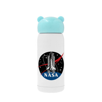 NASA Badge, Γαλάζιο ανοξείδωτο παγούρι θερμό (Stainless steel), 320ml