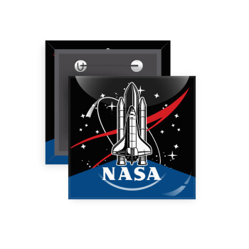 NASA Badge, Κονκάρδα παραμάνα τετράγωνη 5x5cm