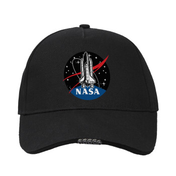 NASA Badge, Work & Activity LED Light Cap – Perfect for Night & Low Light Conditions (100% COTTON, ADULT, UNISEX)