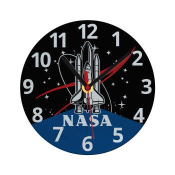 NASA Badge, Ρολόι τοίχου γυάλινο (20cm)