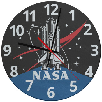 NASA Badge, Ρολόι τοίχου γυάλινο (30cm)