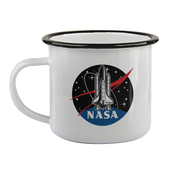 NASA Badge, Κούπα εμαγιέ με μαύρο χείλος 360ml
