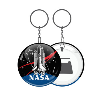 NASA Badge, Μπρελόκ μεταλλικό 5cm με ανοιχτήρι
