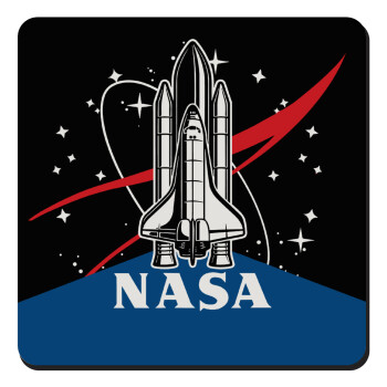 NASA Badge, Τετράγωνο μαγνητάκι ξύλινο 9x9cm