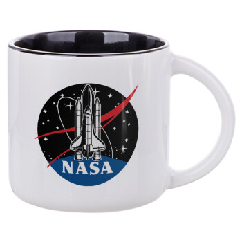 NASA Badge, Κούπα κεραμική 400ml Λευκή/Μαύρη