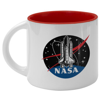NASA Badge, Κούπα κεραμική 400ml Λευκή/Κόκκινη