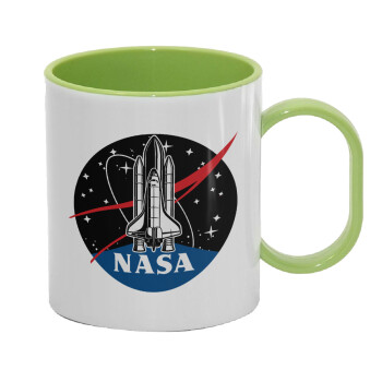 NASA Badge, Κούπα (πλαστική) (BPA-FREE) Polymer Πράσινη για παιδιά, 330ml