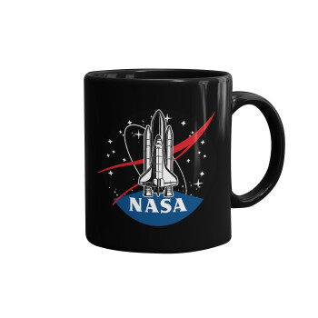 NASA Badge, Mug black, ceramic, 330ml
