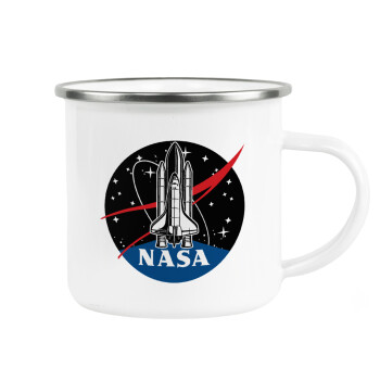 NASA Badge, Κούπα Μεταλλική εμαγιέ λευκη 360ml