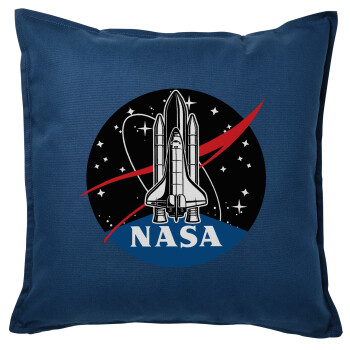 NASA Badge, Sofa cushion Blue 50x50cm includes filling