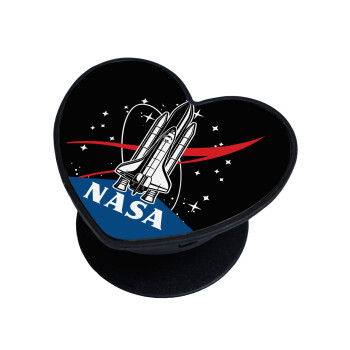 NASA Badge, Phone Holders Stand  καρδιά Μαύρο Βάση Στήριξης Κινητού στο Χέρι