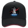 DRILL Adult Ultimate Hat BLACK/RED, (100% COTTON, ADULT, UNISEX, ONE SIZE)