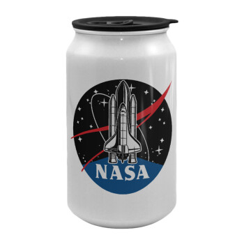 NASA Badge, Κούπα ταξιδιού μεταλλική με καπάκι (tin-can) 500ml