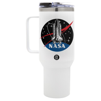 NASA Badge, Mega Tumbler με καπάκι, διπλού τοιχώματος (θερμό) 1,2L