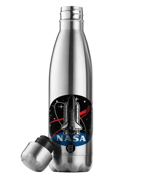 NASA Badge — Μεταλλικό παγούρι θερμός Inox (Stainless steel), διπλού τοιχώματος, 500ml